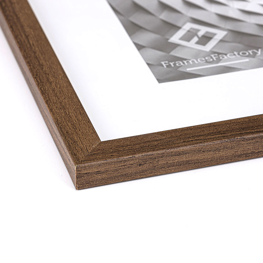 Treramme Hekla (MDF) 10x15 cm | Mørkebrun | Kunstglass
