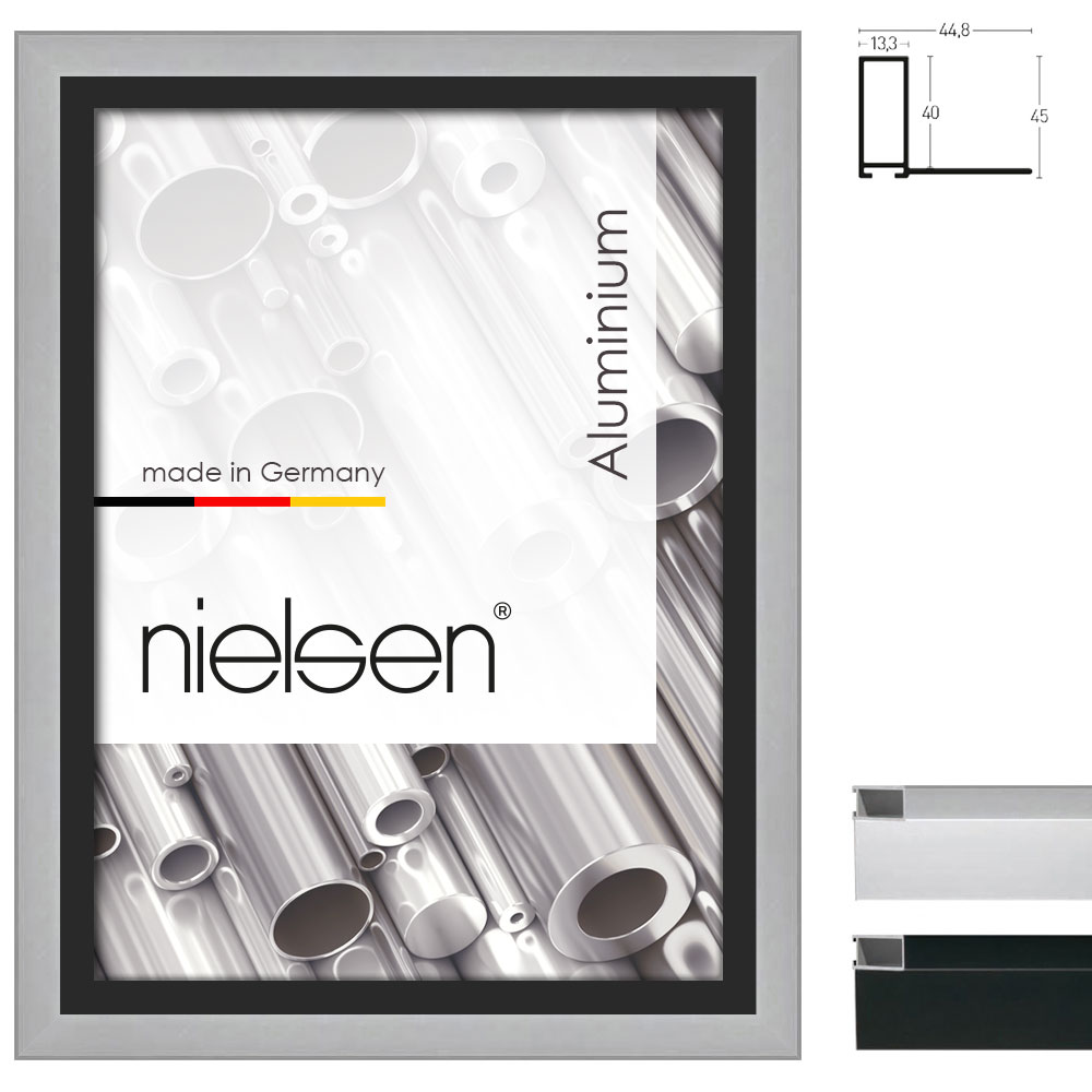 detail noget Mening Nielsen Skyggeramme profil 227 40x60 cm - Matt sølv - Tomme rammer (uten  glass og bakvegg) | AlleRammer.no
